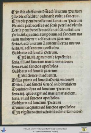 In vigilia nativitatis domini ad mariam maiorem.