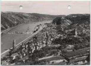 Oberwesel, Blick auf die Stadt, Rhein