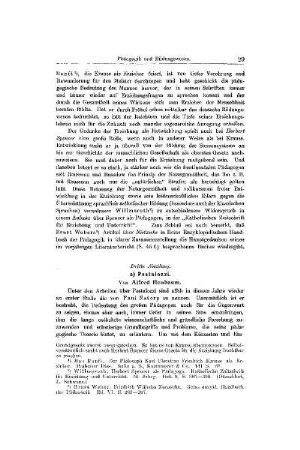Einzelne pädagogische Richtungen, Pädagogen und Schulmänner : dritte Abteilung ; [Pädagogik und Bildungswesen]
