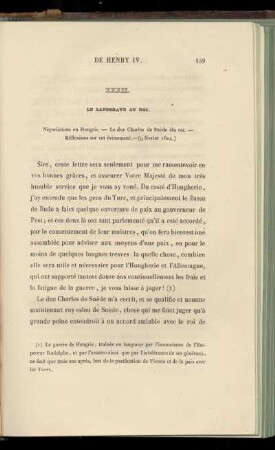 XXXII. Le Landgrave au Roi (9 février 1604)