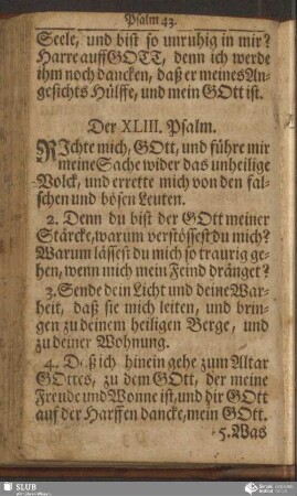 Der XLIII. Psalm