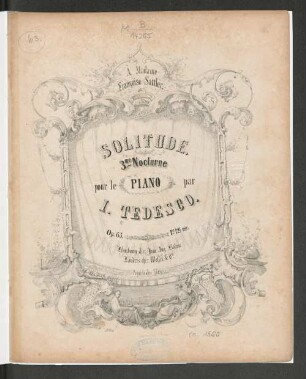 Solitude : 3me nocturne pour le piano ; Op. 63