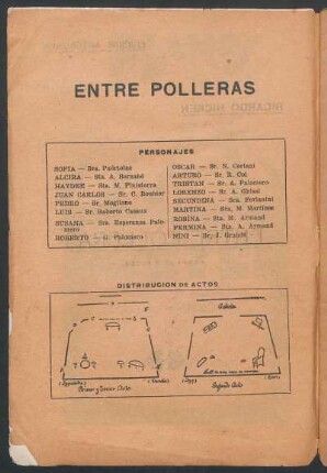 Personajes [y] Distribución de actos