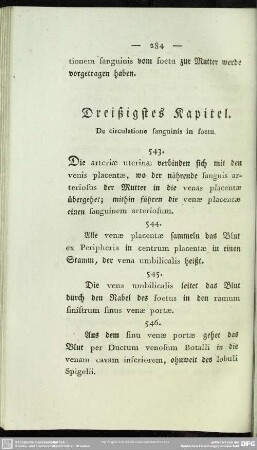 Dreißigstes Kapitel. De circulatione sanguinis in foetu