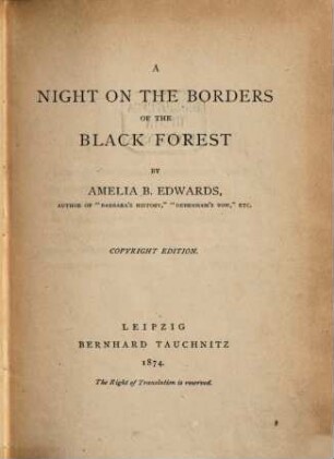 A night on the borders of the Black Forest