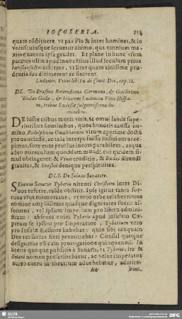 DL. De Erasmo Roterodamo Germano, & Guilielmo Budaeo Gallo, & Iohanne Ludovico Vive Hispano, tribus Ecclesiae fulgentißimis luminibus