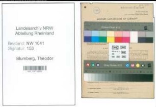 Entnazifizierung Theodor Blumberg , geb. 04.10.1902 (Kaufmann)