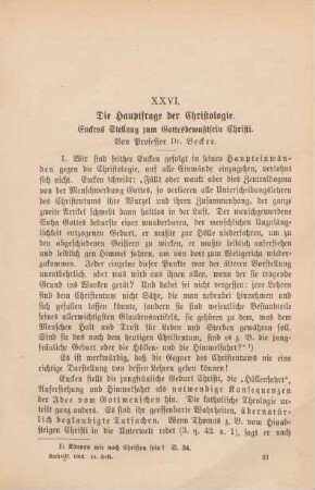 289-309 Die Hauptfrage der Christologie : Euckens Stellung zum Gottesbewußsein Christi
