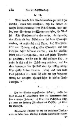 § 14. Dazu hat die Mathematik erst spät beigetragen