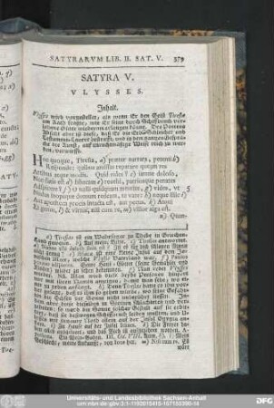 Satyra V. Ulysses.