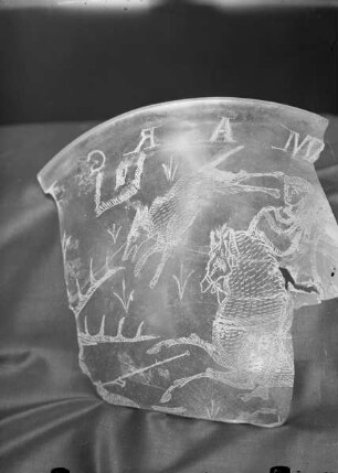 Fragment mit Darstellung einer Hirschjagd