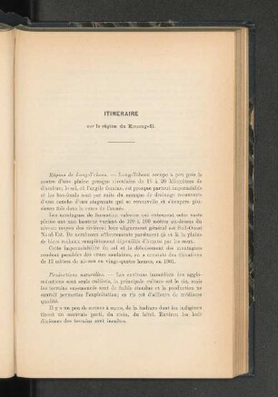 Itinéraire sur la région de Kouang-Si. (Lieutnant François)