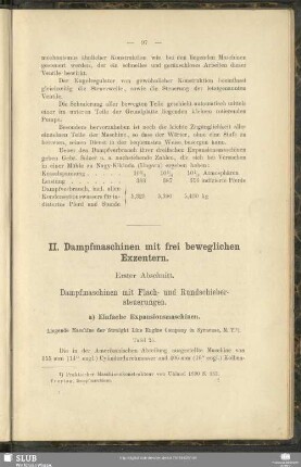 II. Dampfmaschinen mit frei beweglichen Exzentern