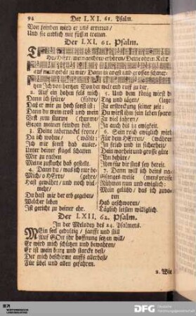 [61. bis 70. Psalm]