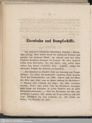 Eisenbahn und Dampfschiffe