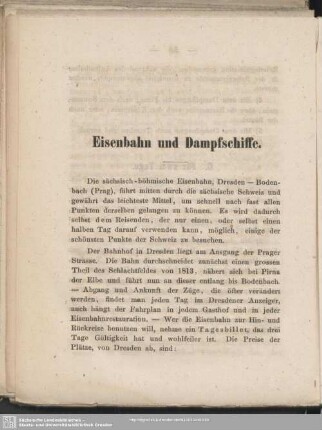 Eisenbahn und Dampfschiffe