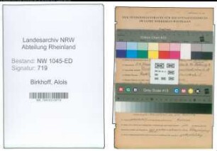 Entnazifizierung Alois Birkhoff , geb. 14.01.1897 (Lehrer)