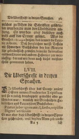 LVIII. Die Uberschrifft in dreyen Sprachen