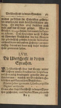 LVIII. Die Uberschrifft in dreyen Sprachen