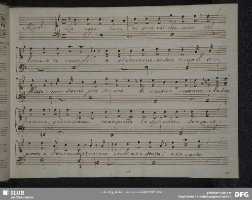 Recitativo: La vaga luce di quei rai che miri