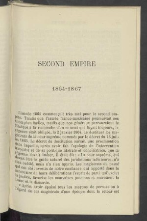 Second Empire 1864-1867
