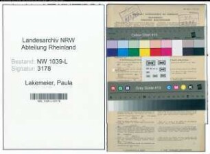 Entnazifizierung Paula Lakemeier , geb. 21.03.1920 (Angestellte)