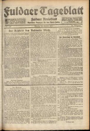 Ausgabe vom Montag, den 24. Oktober 1921.