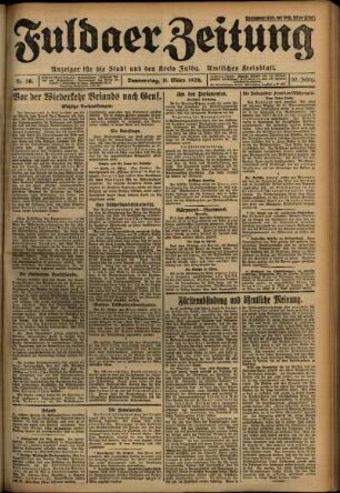 Ausgabe vom Donnerstag, den 11. März 1926.