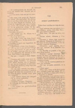 VIII - Antiguos gentileshombres.