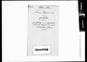 Errichtung eines Gebäudes für das Archiv und das Naturalienkabinett (1819-1863)