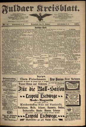 Zweite Ausgabe vom Samstag, den 31. Januar 1903.