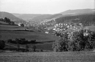 Blick auf den Ort Lenzkirch mit Hochfirst