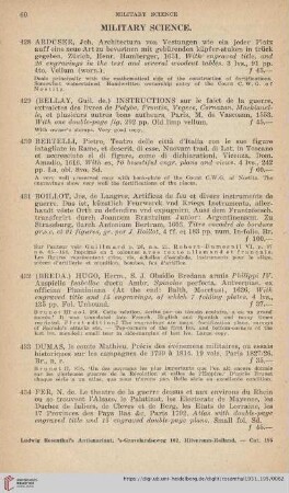 Military Science (No. 428 - 444)