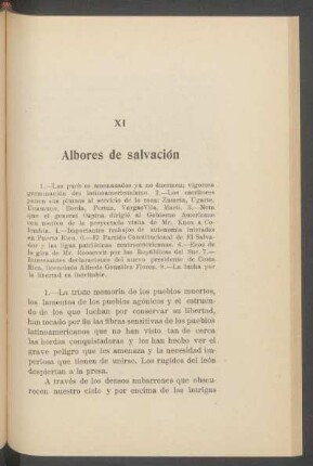 XI - Albores de salvación