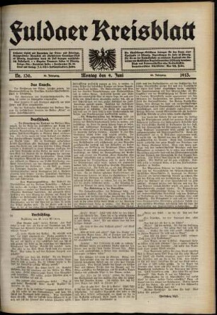 Ausgabe vom Montag, den 09. Juni 1913.