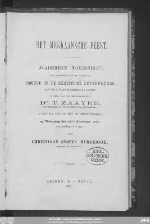Het Mekkaansche feest