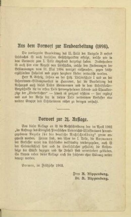 Aus dem Vorwort zur Neubearbeitung (1898)