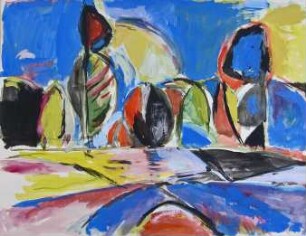 Landschaft mit Bäumen abstrahiert II