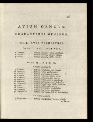 ORDO III PASSERES