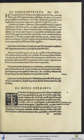 De Bonis Operibus