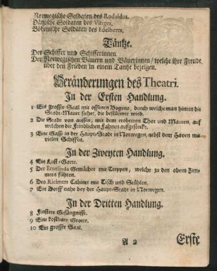 Veränderungen des Theatri