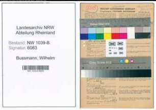 Entnazifizierung Wilhelm Bussmann , geb. 07.05.1905 ()