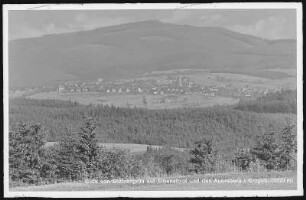 Auersberg. Blick von Stützengrün auf Eibenstock und den Auersberg (1020 m)