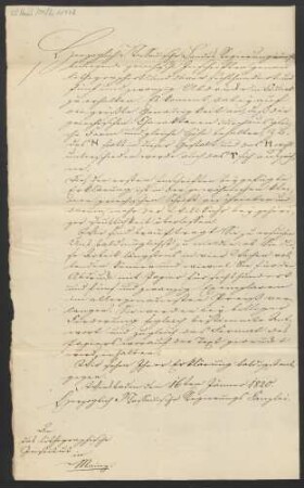Brief an Lithographisches Institut  : 16.01.1820