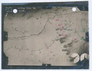 Foto der Stellungen um und westlich der Höhe 304 bei Verdun (Luftbild)