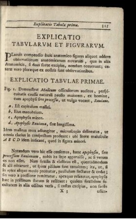 Explication Tabulæ Primæ.
