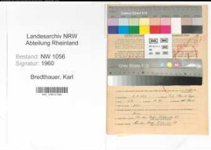 Entnazifizierung Karl Bredthauer , geb. 06.08.1907 (Kraftfahrer)