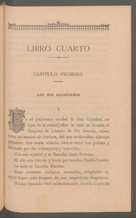 Capítulo primero - Los dos expatriados