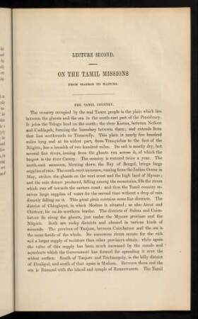 63-90, Lecture second. On the Tamil missions from Madras to Madura