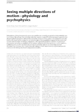 Seeing multiple directions of motion : physiology and psychophysics